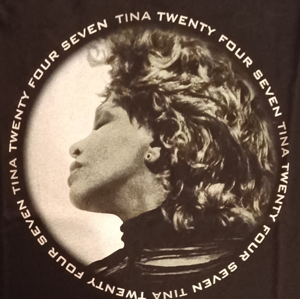 Vintage Authentic Tina Turner 24/7 Concert Tshirt size XL
